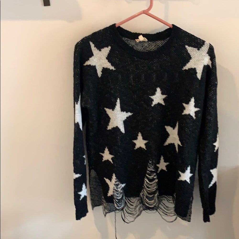 Hen and Thread distressed sweater